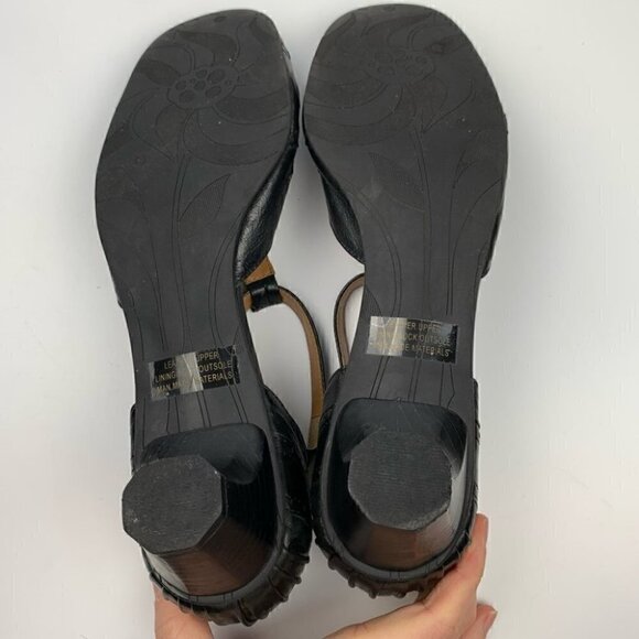 J Jill womens heels size size 38 black leather Mary Janes Academia regency - Picture 7 of 14